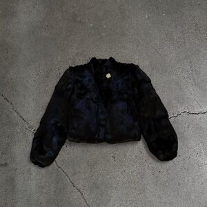 Luxurious Back Rabbit Coat